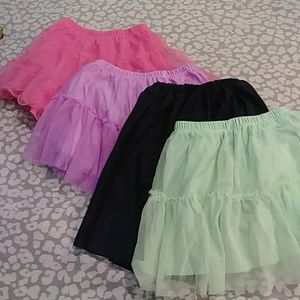 Lot of 4 Tutu twirling skirts size 4T 5T